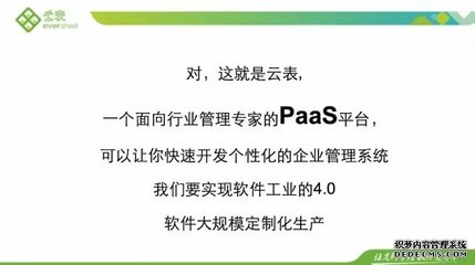 云表開創軟件工業4.0新時代 人人都是開發者，引領系統軟件定制開發革命